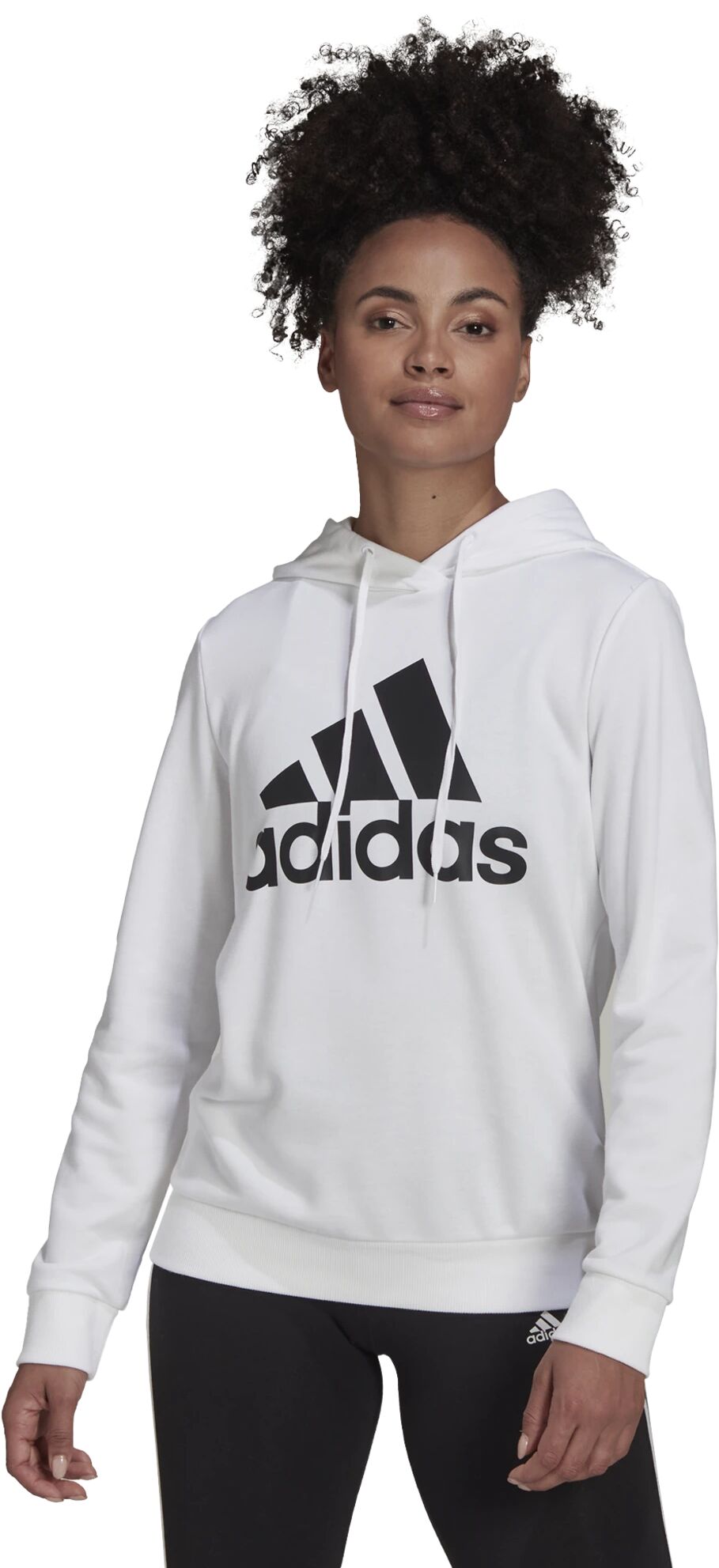 adidas Essential Relaxed Logo Hoodie, collegegenser dame XL WHITE/BLACK