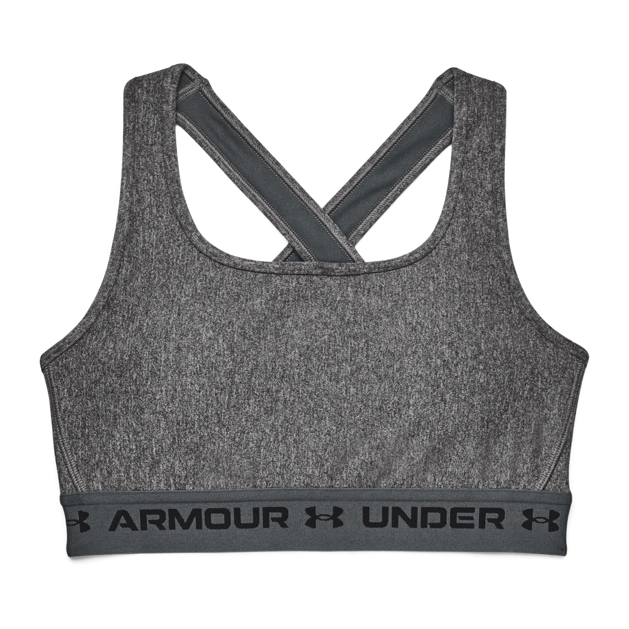 Under Armour UA Crossback Mid Heather Bra, sports-bh dame LG Charcoal Light Heath