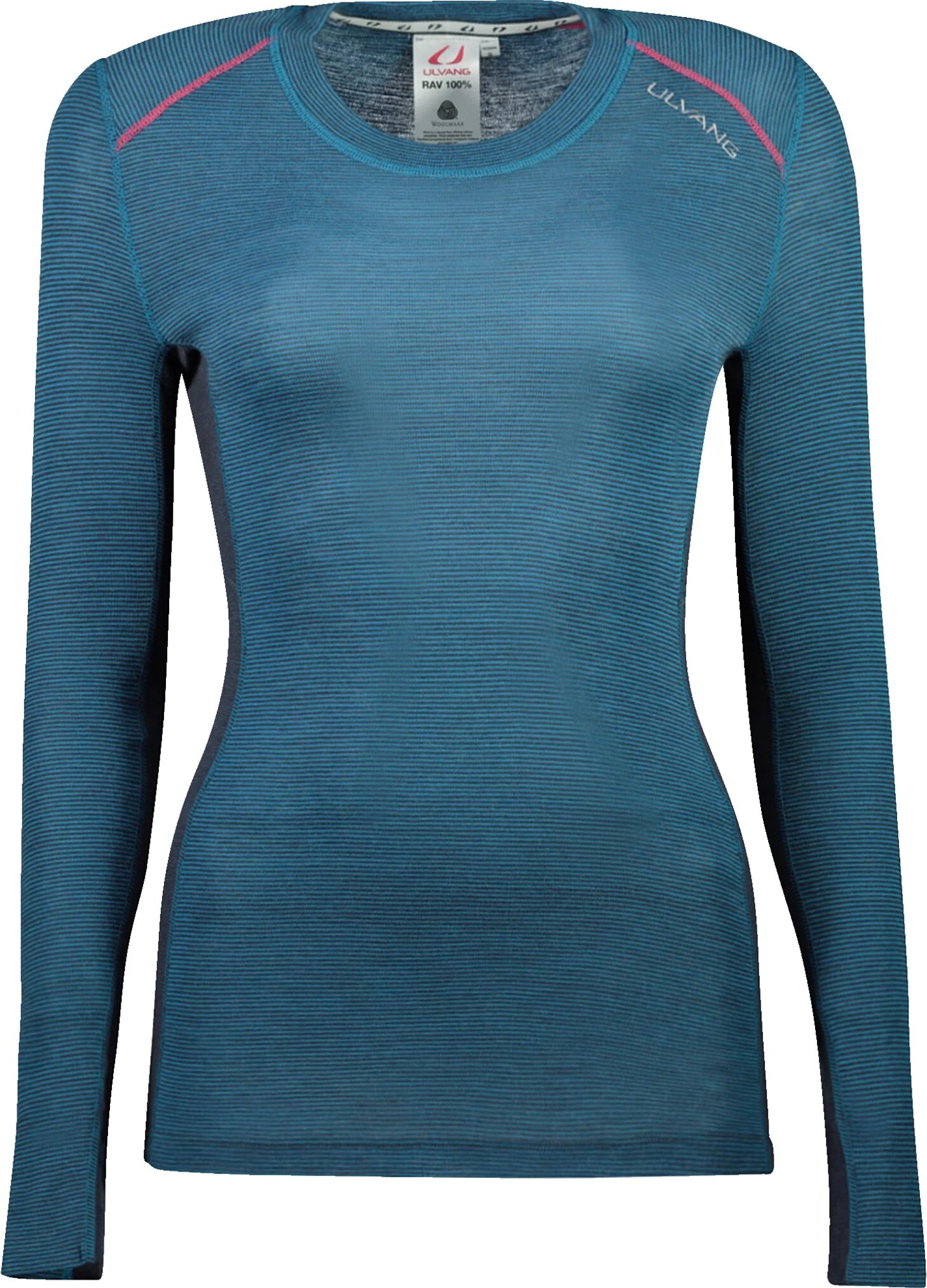 Ulvang Rav 100 % Round Neck, ulltrøye dame  XS Mosaic Blue/Granite/