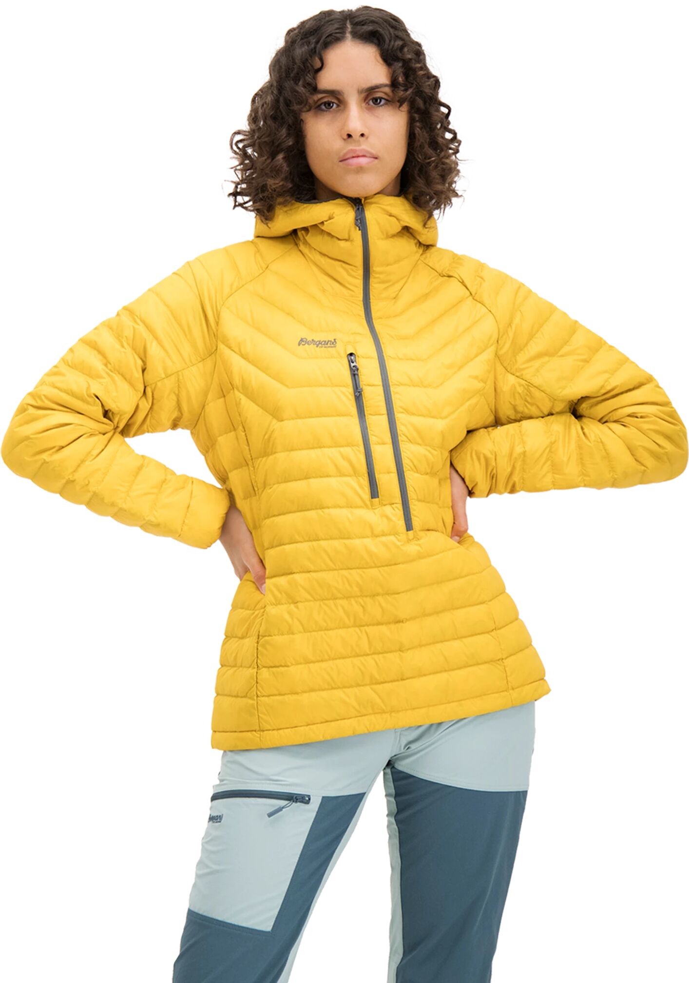 Bergans Cecilie Light Down Anorak, anorakk dame XS Light Golden Yellow/