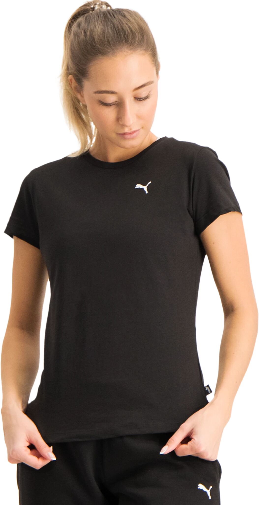 Puma Essentials Small Logo Tee, t-skjorte dame XL Puma Black-Cat