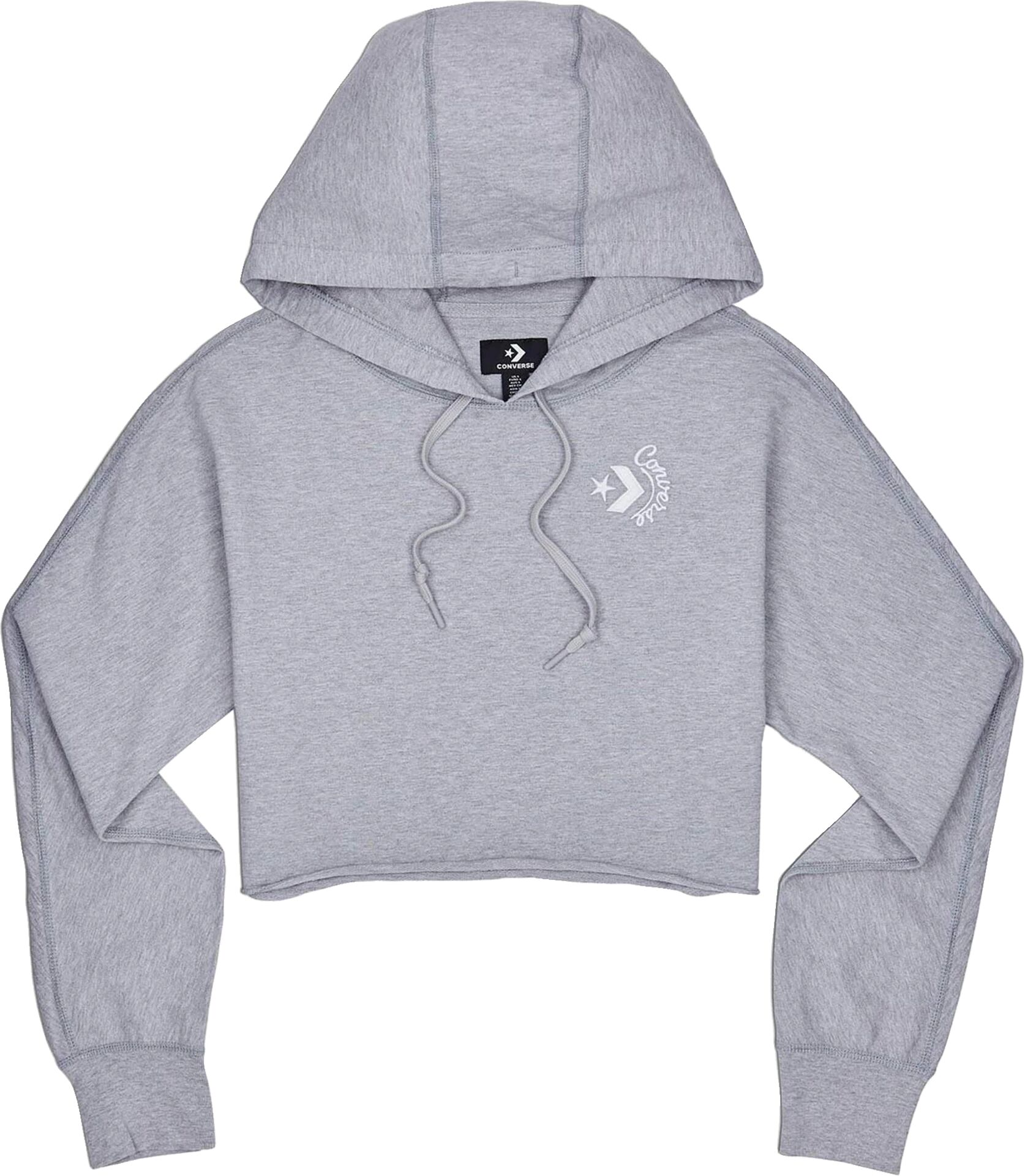 Converse Lightweight overdyed pullover hoodie, hettegenser dame XS Grey