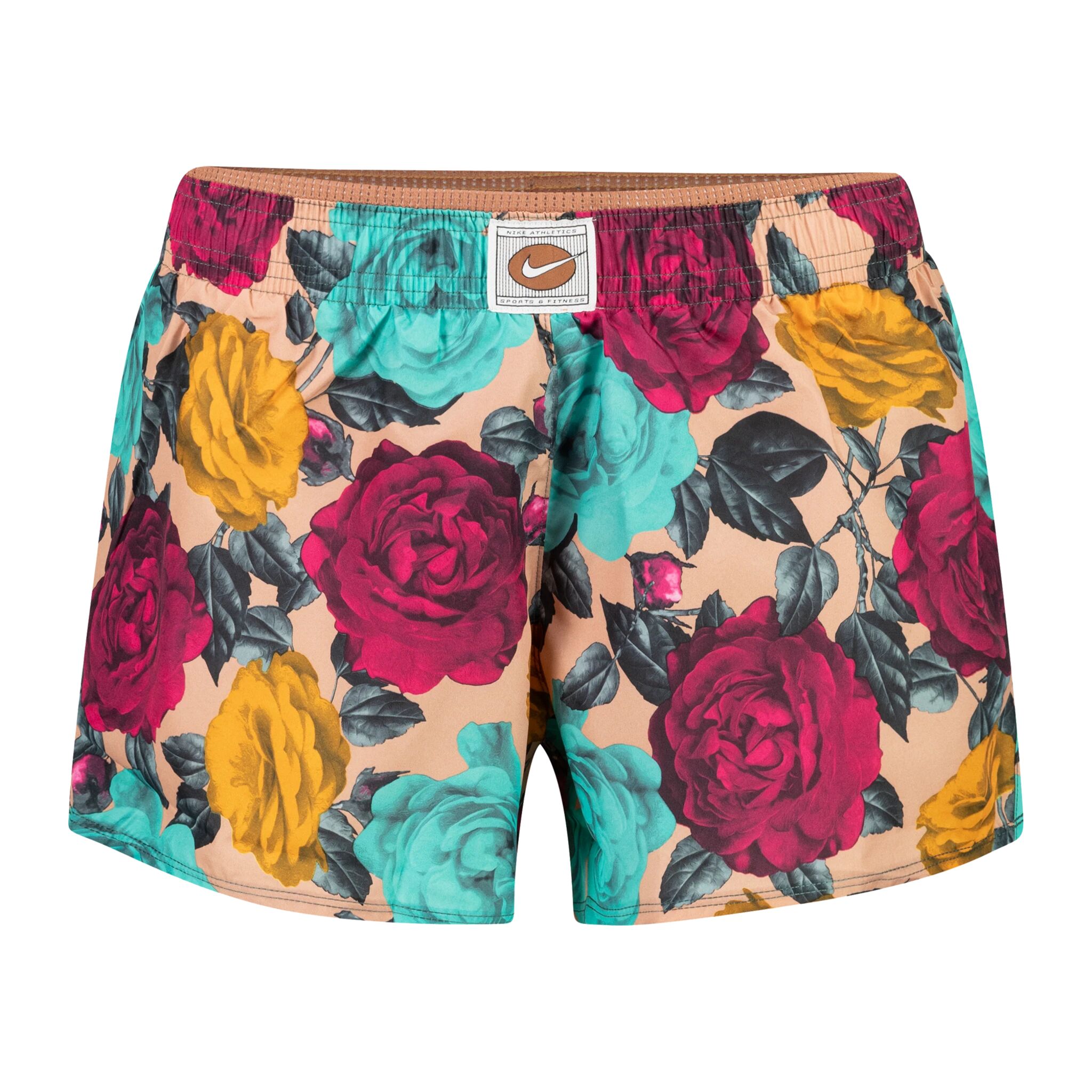 Nike W NK DF IC AOP 10K SHORT, løpeshorts dame M Rose Whisper/mineral