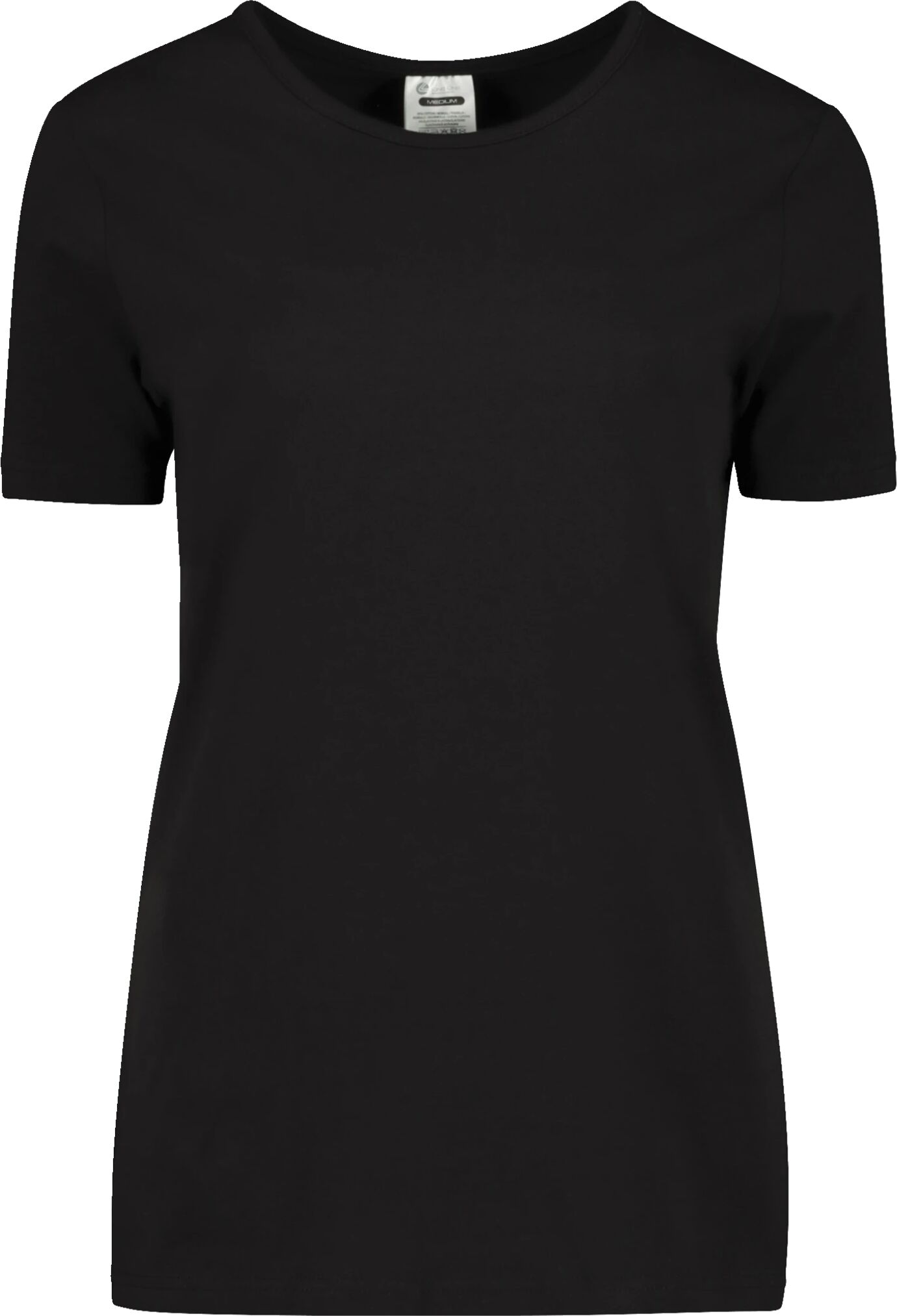 Line One Basic Tee Round Neck, t-skjorte dame L Caviar Black