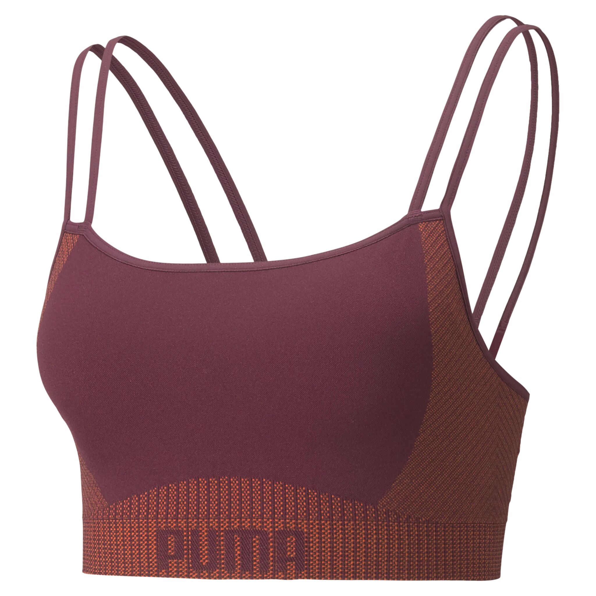 Puma Low Impact FormKnit Seamless Bra, sports-BH dame S Grape Wine