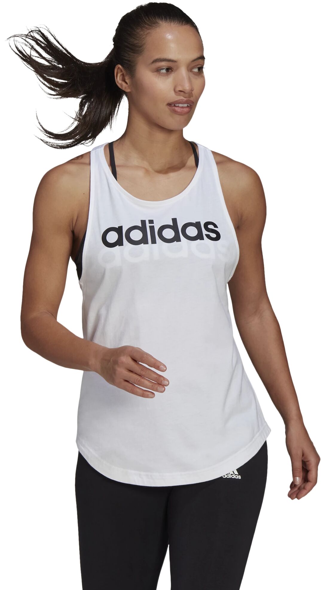 adidas Loungewear Essentials Loose Logo Tank Top, singlet dame XXL WHITE/BLACK