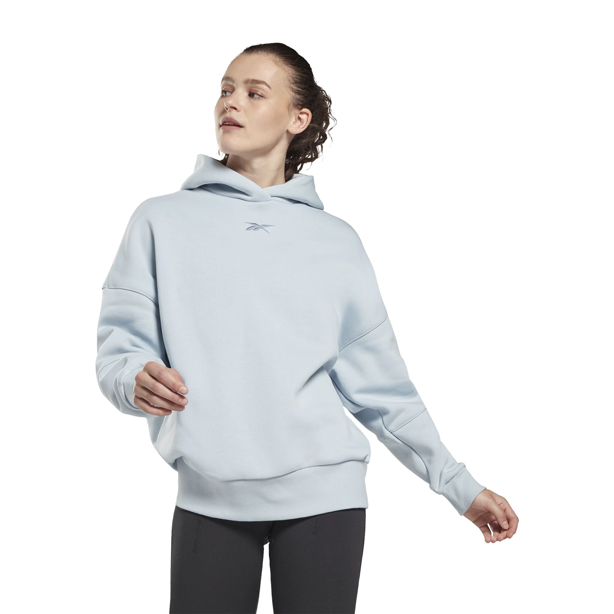 Reebok Retro Oversized Hoodie, hettegenser dame L Gable Grey