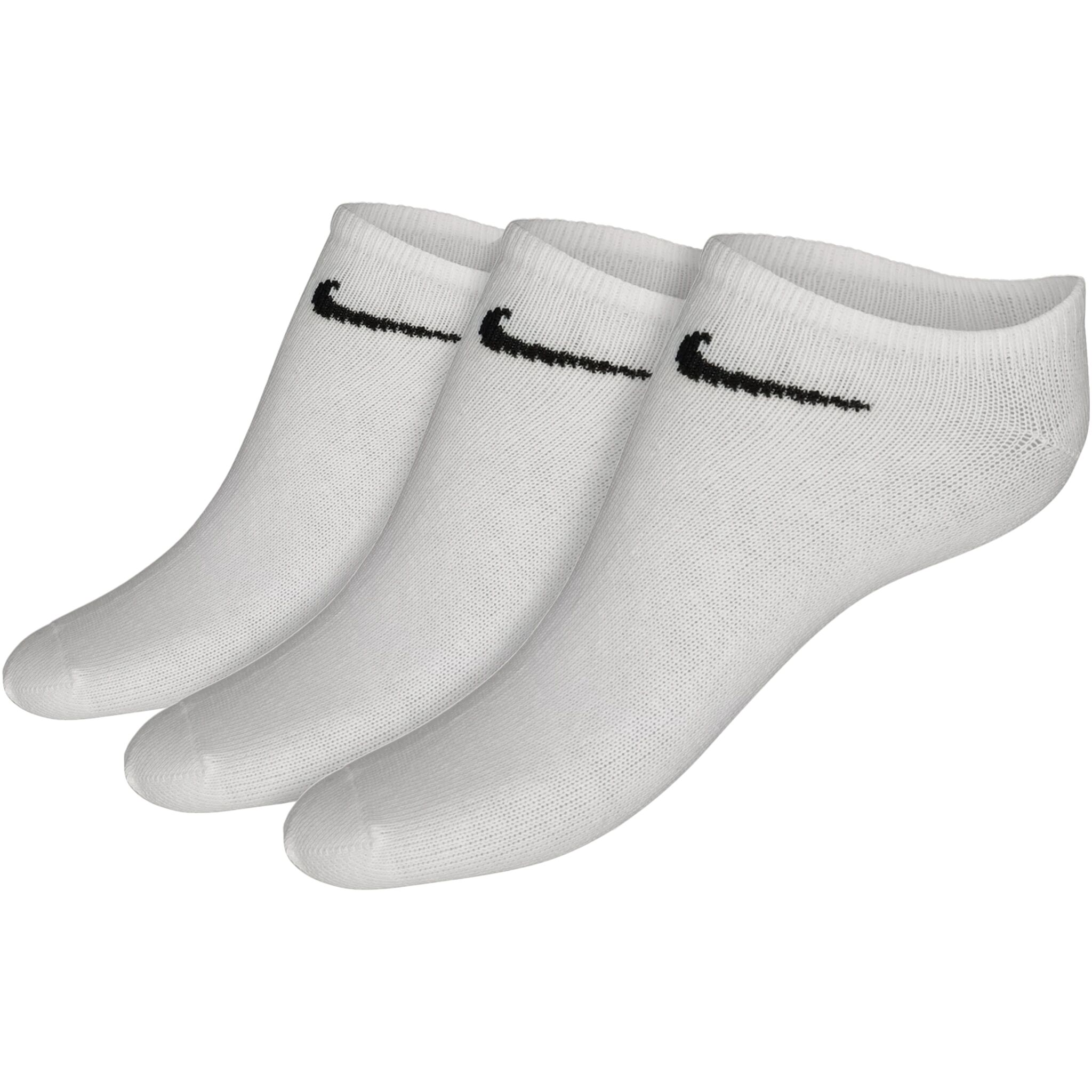 Nike 3pk Value No Show, Treningssokker M WHITE/(BLACK)