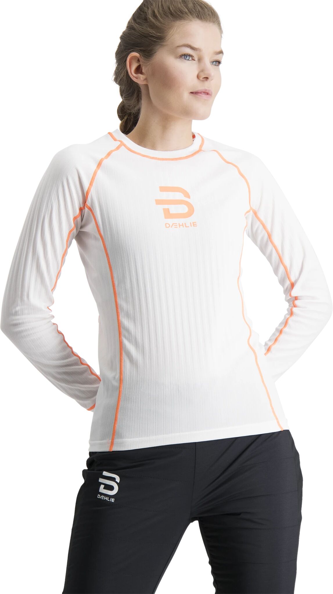 Dæhlie Endurance Tech Long sleeve, superundertøy dame M Shocking Orange