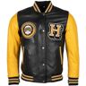 Helstons University Jaqueta de couro ladies motorcycle Preto Amarelo M