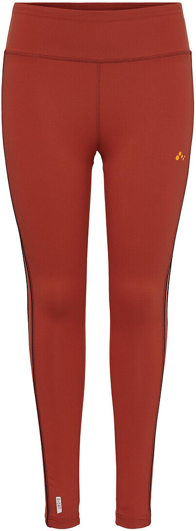 Only Play Leggings de desporto, cintura subida, detalhes em mesh   Ocre