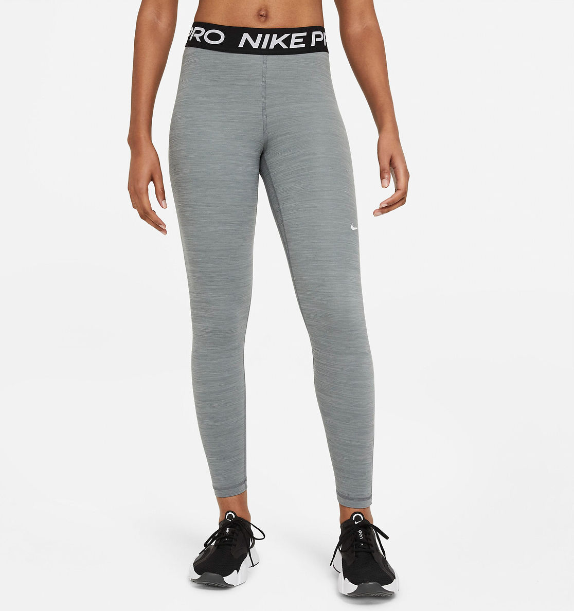 Nike Leggings de desporto com logótipo na perneira   Cinzento