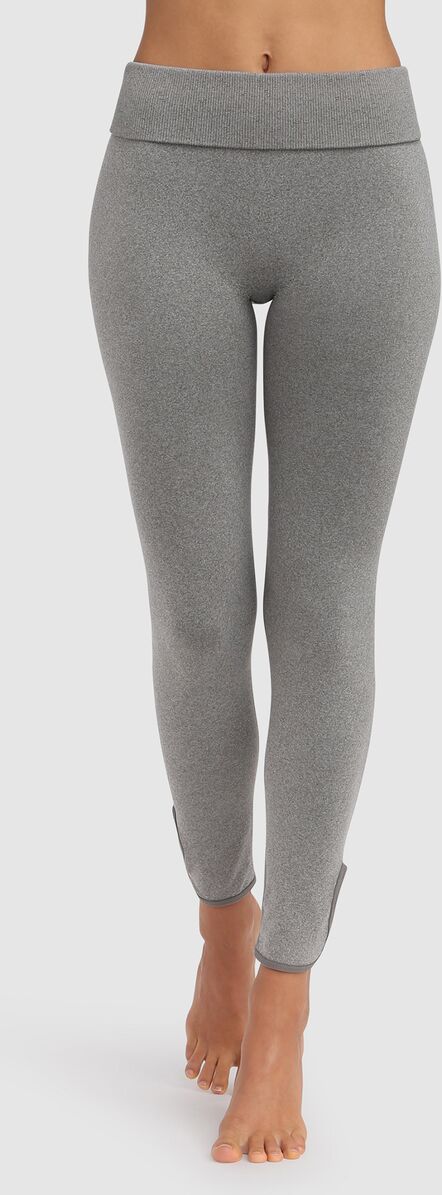 Dim Sport Leggings de desporto, cintura subida, Seamless   Cinza Mesclado