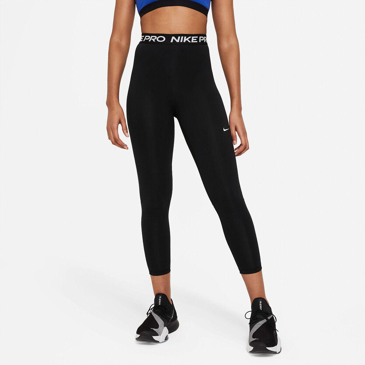 Nike Leggings 7/8 de desporto, logótipo no cós   Preto