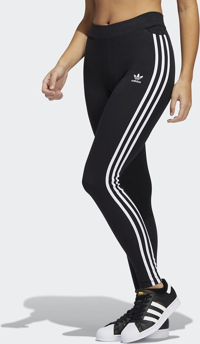 Adidas Originals Leggings Adicolor, 3 listas laterais   Preto