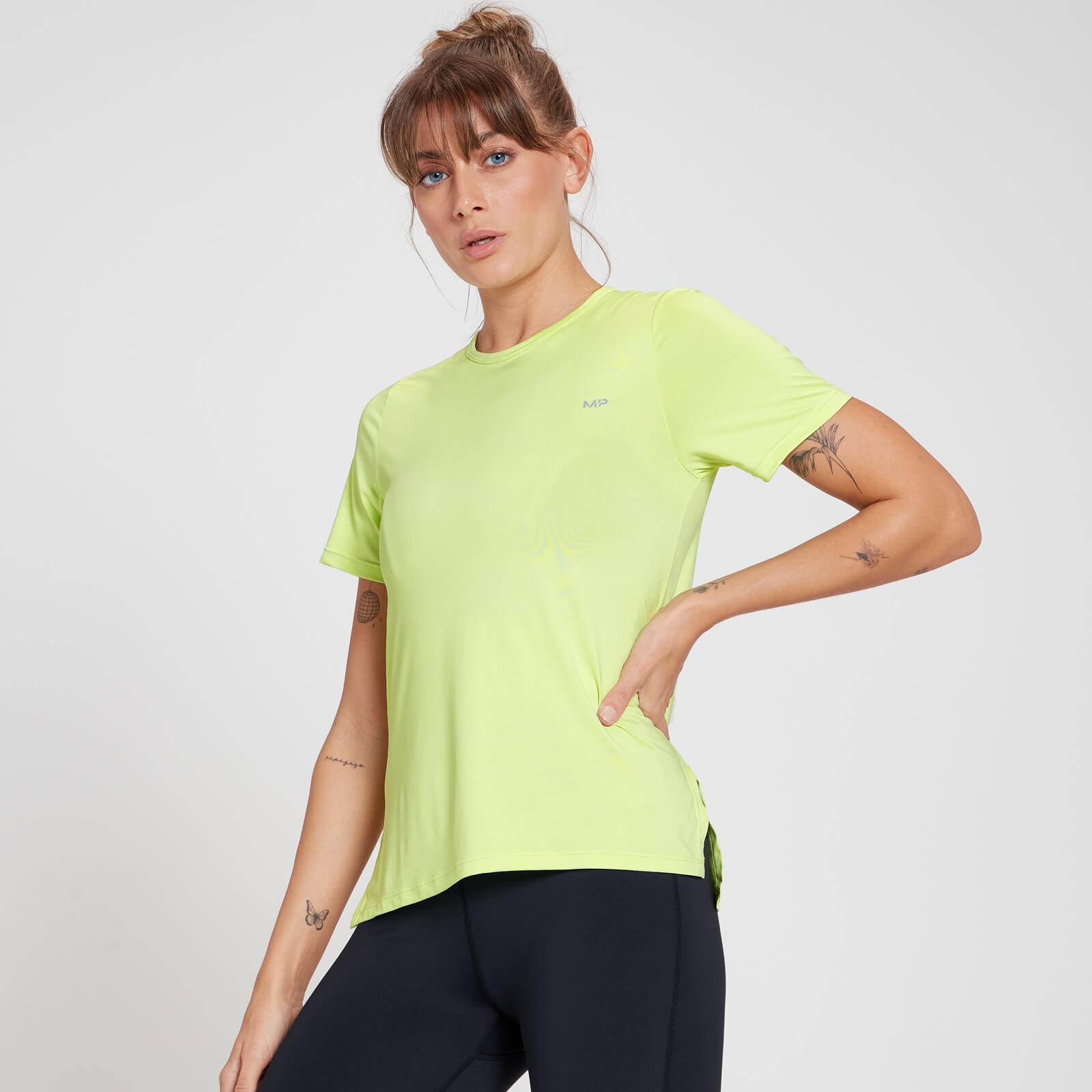 MP T-shirt Velocity da MP para Senhora - Soft Lime  - XL