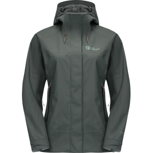 Jack Wolfskin Women's Kammweg 2-Layer Jacket Slate Green M, Slate Green