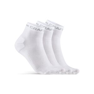 craft Core Dry Mid Sock 3-pack White 34/36, White