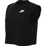 Nike Top dam sportkläder klubb CRP Sl Tee, svart/vit, FV5505-010, XS