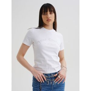 Juicy Couture Womens White Arched Diamante Noah T-Shirt - Female - White