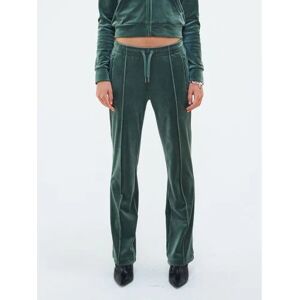 Juicy Couture Womens Thyme Diamante Branded Velour Track Pant - Female - Green