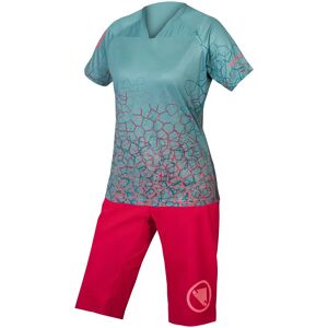 ENDURA Singletrack Print LTD Women's Set (cycling jersey + cycling shorts) Women's Set (2 pieces), Cycling clothing