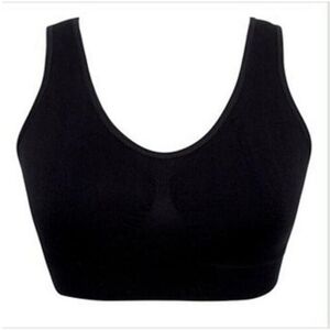 Unbranded (Black, S（30A-34B）) Women's seamless fitness yoga sports bra stretch top vest