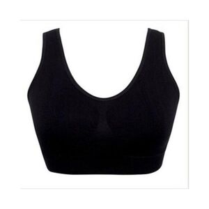 Unbranded (Black, 2XL(40D-42C)) Women's seamless fitness yoga sports bra stretch top vest