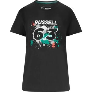 Puma 2022 Mercedes George Russell #63 T-Shirt (Black) - Womens - Small - Size 10 Female