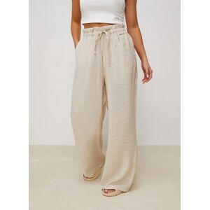 Gym King Signature Woven Paperbag Trousers - Warm Linen 16 Women