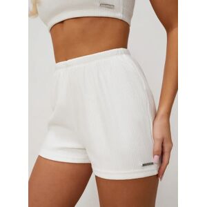 Gym King Signature Rib Short - Milk White 16 Women