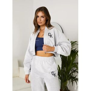 Gym King Varsity Tracksuit Top - Snow Marl 10 Women