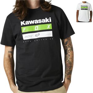 Fox Racing Kawasaki Stripes Short Sleeve Premium T-Shirt - Optic White - S, Optic White  - Optic White