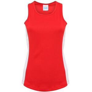 AWDis Just Cool Womens/Ladies Girlie Contrast Panel Sports Vest Top