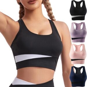 AyoM Sexy Ladies Fitness Sports Bra Shockproof Push Up Yoga Vest Casual Underwear High Elasticity Tank Top Cotton Top Brassiere Wireless Sports Vest