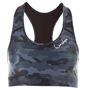 WINSHAPE SB101 Women's Functional Sports Bra, Print, All-Fit Style, Camo Grey, XS