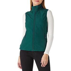 Outdoor Ventures Women's Lightweight Softshell Gilet Windproof Sleeveless Jacket Fleece Lined Full Zip Outwear Ladies Vests for Running Hiking Golf Dark Green S/UK10