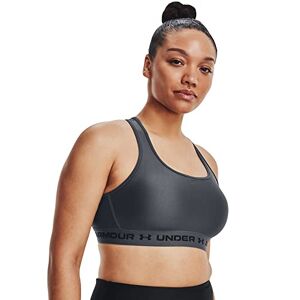 Under Armour Women's UA Crossback Mid Bra, Medium Support Racer Back Bra with Removable Cups, Cooling and Sweat-Wicking Wireless Sports Bra