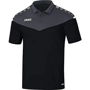 JAKO Women's Champ 2.0 Polo, Black/Anthracite, 34