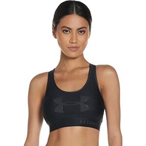 Under Armour Women Armour Mid Keyhole Graphic, Women's Compression Sports Bra, Running Bra with Racer Back Design and High Shine Logo