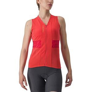 CASTELLI Women's Anima 4 Sleeveless T-Shirt, Hibiscus/Soft Orange, L