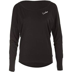 Winshape Mcs002 Women's Ultra Lightweight Modal Long Sleeve Dance Style Fitness Leisure Sport Yoga Workout, Womens, MCS002-SCHWARZ-M, Black, M