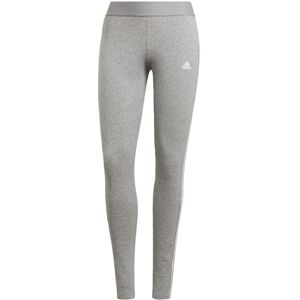 adidas Women's 3 Stripes Leggings, Medium Grey Heather/White, XS