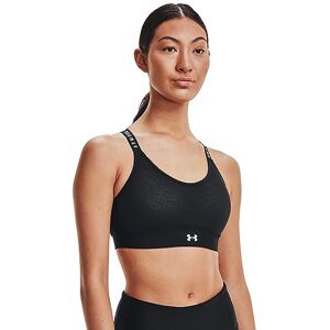 Under Armour Infinity Mid Bra Sport Bra, Women Black, Black / Black / White (001), XS