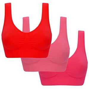 WOZOW Sports Bras Women 3 Pack High Impact Shock Absorber Plus Size Padded Seamless Gym Bra for Workout Running Yoga 14