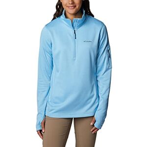 Columbia Women's W Park View Grid Fleece Half Zip Fleece Pull Over, Vista Blue Heather, Size L