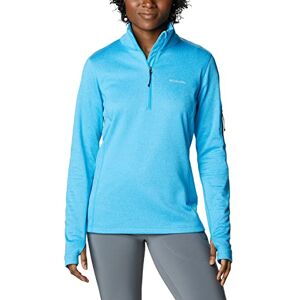 Columbia Women's W Park View Grid Fleece Half Zip Fleece Pull Over, Blue Chill Heather, Size M