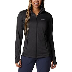 Columbia Women's W Park View Grid Fleece Full Zip Full Zip Fleece Jacket, black heather, Size XS