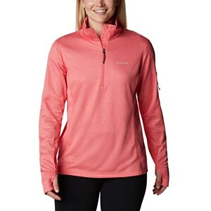 Columbia Women's W Park View Grid Fleece Half Zip Fleece Pull Over, Blush Pink Heather, Size M