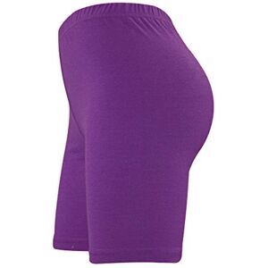 Elegant Vaps Womens Lycra Cotton Cycling Shorts Gym Shorts Above Knee Length Yoga Pants Running Leggings S-XXL (L, Purple)